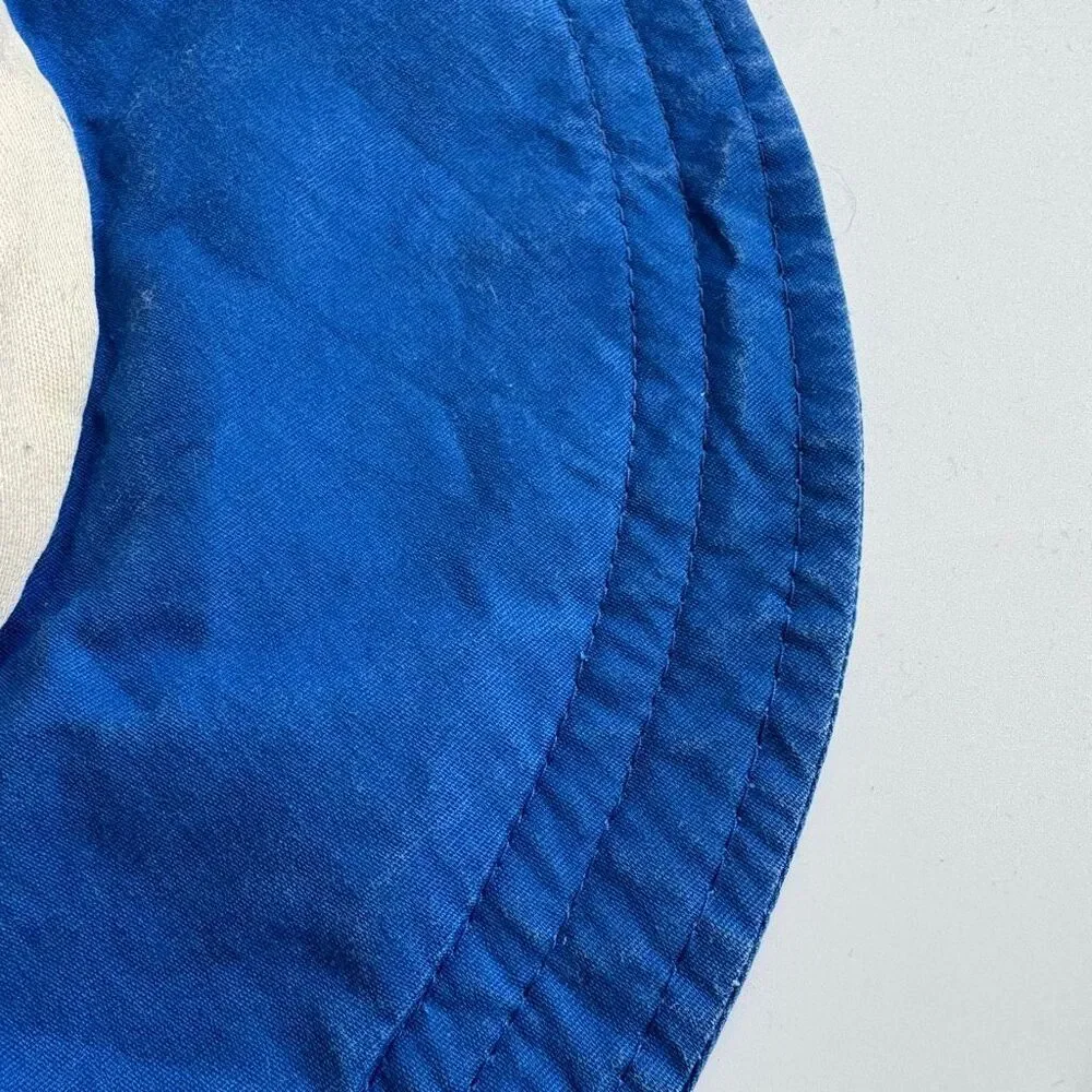 Vintage Walt Disney Production Mickey Mouse Wide Brim Hat Blue White Made In USA